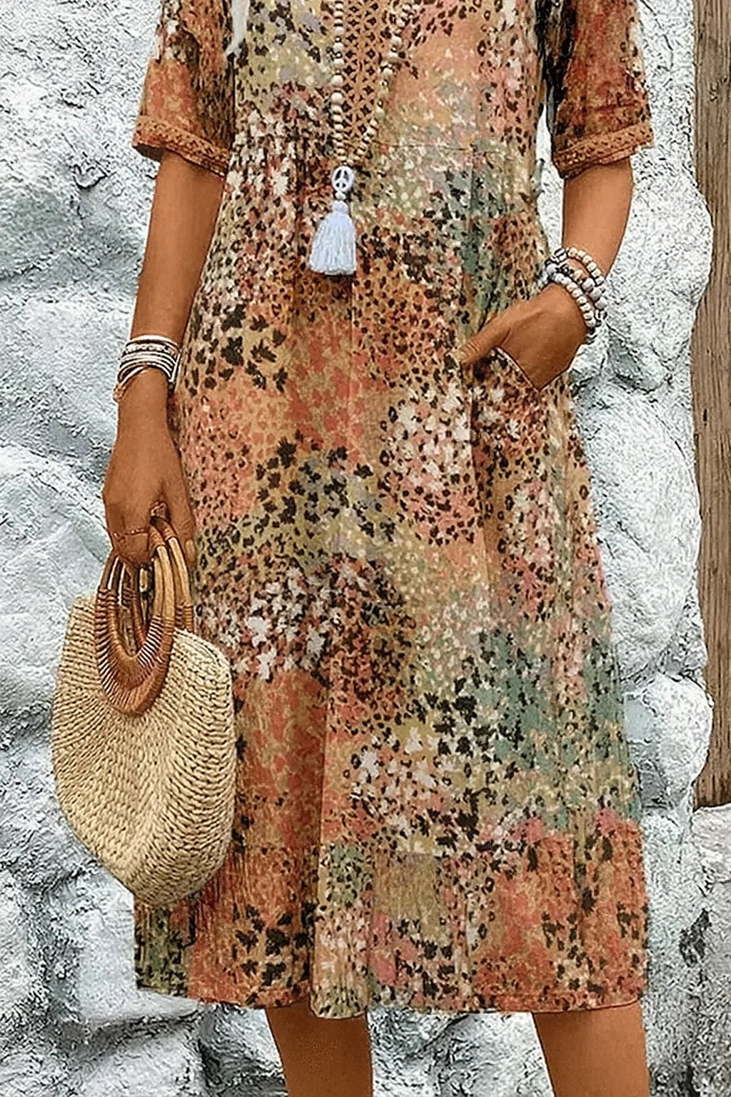Boho-Midikleid – Schlichter Stil für unbeschwerte Tage